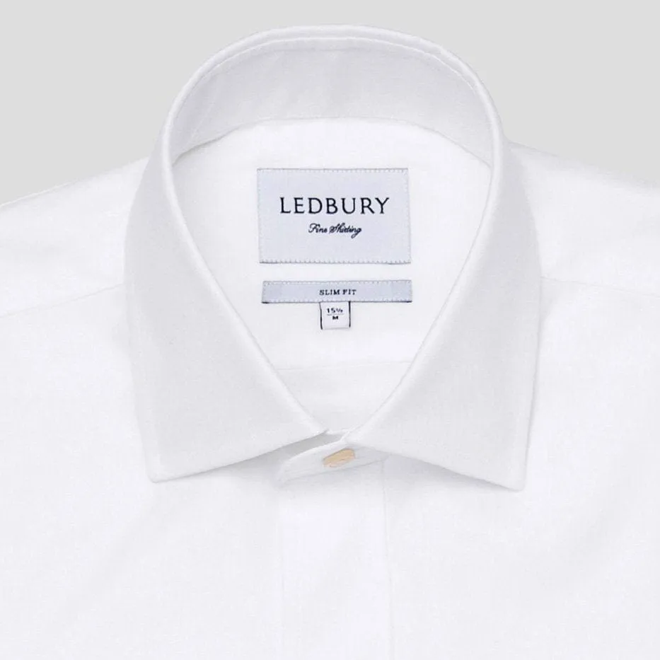 The White Fine Twill Mid-Spread Dress Shirt