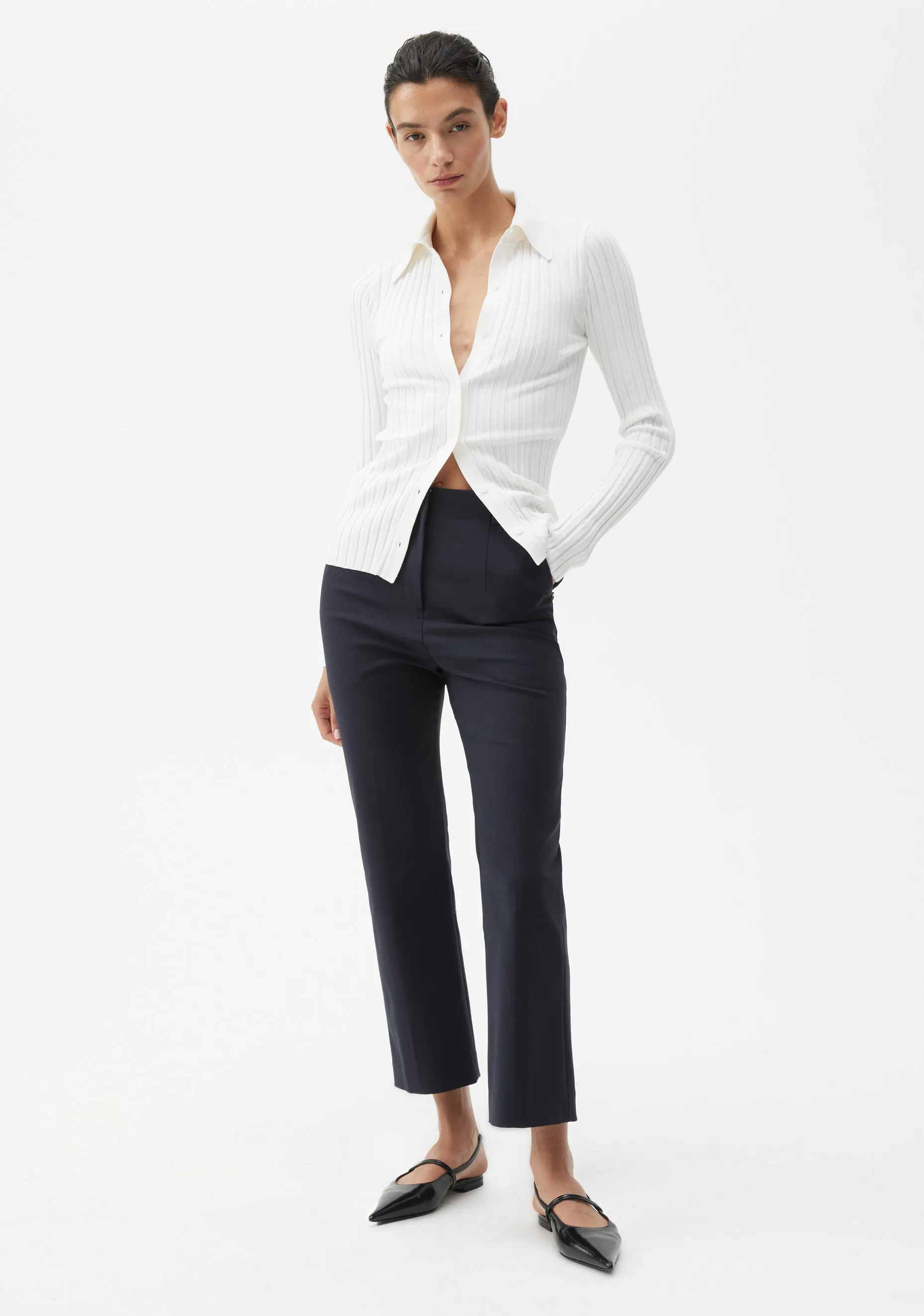 Vaucluse Crop Trouser_Navy