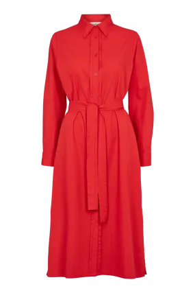 Vilde Pleat Dress - High Risk Red